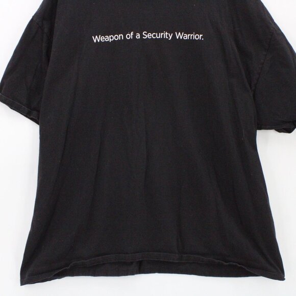 SPLUNK Shirt Men Black Short Sleeve Weapon Security Warrior Graphic Logo Sz 2XL - Picture 4 of 9